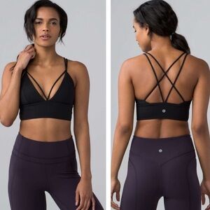 Lululemon Pushing Limits sports bra Strappy Black